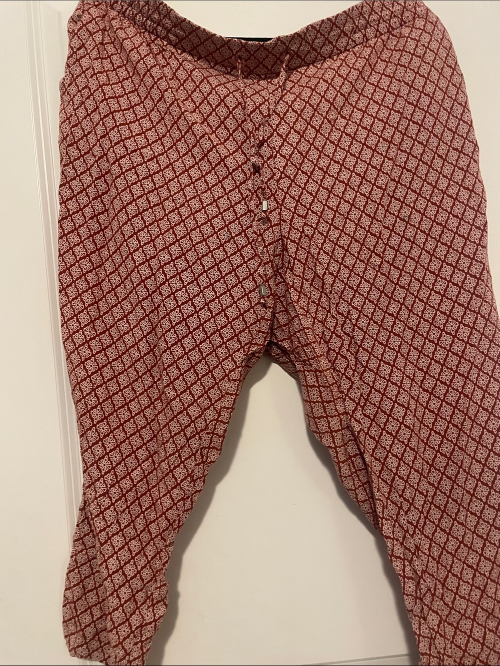 Old Navy Burgundy Geometric Lounge Pants